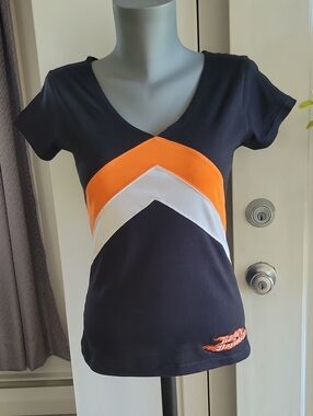 Harley-Davidson Top Large Black/Orange/White